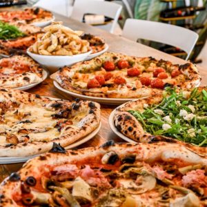 A variety of delicious pizzas at Scarborough's best pizza places.